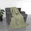 Decorative Throw Sage Kathy Ireland Oversized Chenille Polyester Fringed Basket Throw 50? X 70?