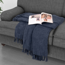 Decorative Throw Vintage Kathy Ireland Oversized Chenille Polyester Fringed Basket Throw 50? X 70?