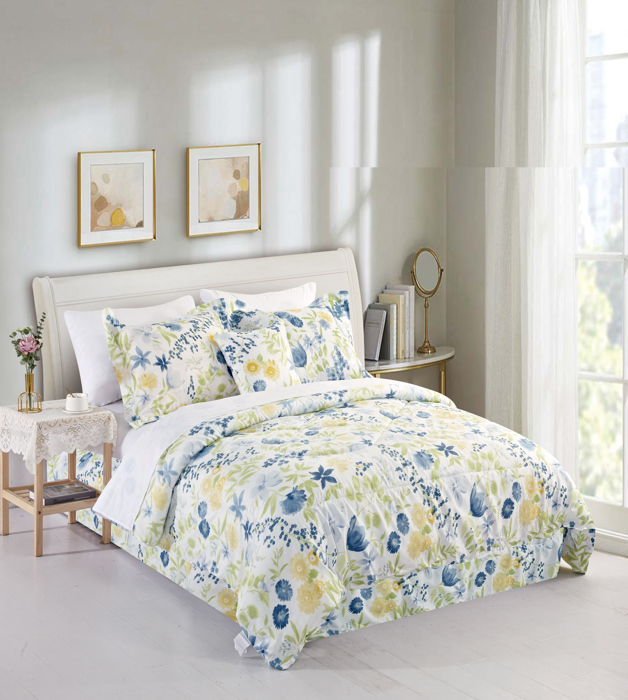 Bibb Home 8 Piece Comforter Set with Decorative Pillows