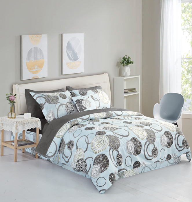 Bibb Home 8 Piece Comforter Set with Decorative Pillows