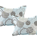 King Blue Geo Bibb Home 8 Piece Comforter Set with Decorative Pillows