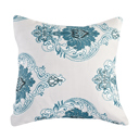 King Blue Paisley Bibb Home 8 Piece Comforter Set with Decorative Pillows