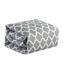 King Grey Trellis Bibb Home 8 Piece Comforter Set with Decorative Pillows