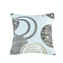 Queen Blue Geo Bibb Home 8 Piece Comforter Set with Decorative Pillows