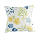 Queen Green Blue Floral Bibb Home 8 Piece Comforter Set with Decorative Pillows