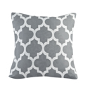 Queen Grey Trellis Bibb Home 8 Piece Comforter Set with Decorative Pillows