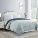 King Silver/Grey Bibb Home 2-Tone Reversible Down Alternative Comforter