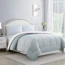 Full/Double Silver/White Bibb Home 2-Tone Reversible Down Alternative Comforter