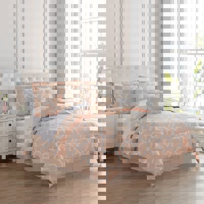 Kathy Ireland 6 Piece Trellis Oversized Comforter Set