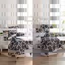 King Dark Grey Kathy Ireland 6 Piece Trellis Oversized Comforter Set