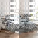 King Silver Kathy Ireland 6 Piece Trellis Oversized Comforter Set
