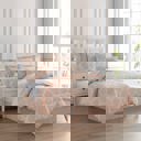 Queen Blush Kathy Ireland 6 Piece Trellis Oversized Comforter Set
