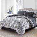 King Verona Bibb Home 8 Piece Down Alternative Bed in a Bag Set