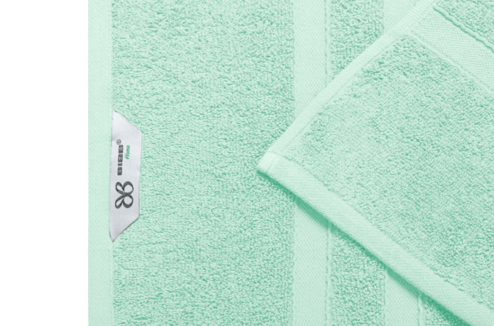 Bibb Home 12 Piece Zero Twist Egyptian Cotton Towel Set