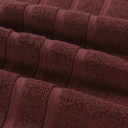 12-piece Chocolate Bibb Home 12 Piece Zero Twist Egyptian Cotton Towel Set