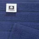 12-piece Dark Blue Bibb Home 12 Piece Zero Twist Egyptian Cotton Towel Set