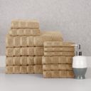 12-piece Linen Bibb Home 12 Piece Zero Twist Egyptian Cotton Towel Set