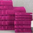 12-piece Raspberry Bibb Home 12 Piece Zero Twist Egyptian Cotton Towel Set