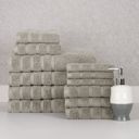 12-piece Silver Bibb Home 12 Piece Zero Twist Egyptian Cotton Towel Set