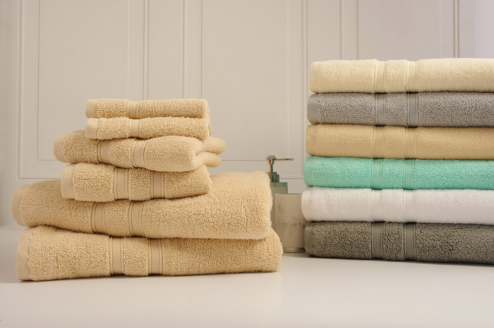 Bibb Home 12 Piece Zero Twist Egyptian Cotton Towel Set
