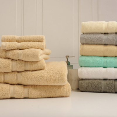 Bibb Home 6-Piece Zero Twist Egyptian Cotton Towel Set