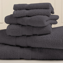 6-piece Grey Bibb Home 6-Piece Zero Twist Egyptian Cotton Towel Set