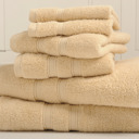 6-piece Linen Bibb Home 6-Piece Zero Twist Egyptian Cotton Towel Set