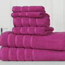 6-piece Raspberry Bibb Home 6-Piece Zero Twist Egyptian Cotton Towel Set