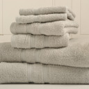 6-piece Silver Bibb Home 6-Piece Zero Twist Egyptian Cotton Towel Set