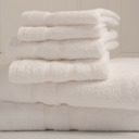6-piece White Bibb Home 6-Piece Zero Twist Egyptian Cotton Towel Set