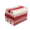 Other Red Dan River 10 Pack Cotton Flat Assorted Kitchen Towels