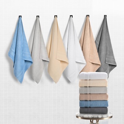 Kathy Ireland 4-8 Piece Zero Twist Cotton Plush Bath Towel Set