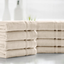 8-piece Cream Kathy Ireland 4-8 Piece Zero Twist Cotton Plush Bath Towel Set