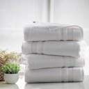 4-piece White Kathy Ireland 4-8 Piece Zero Twist Cotton Plush Bath Towel Set
