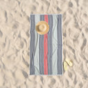 4-piece Red/Navy Dan River 2-4 Pack Cabana Stripe Beach Towel Set