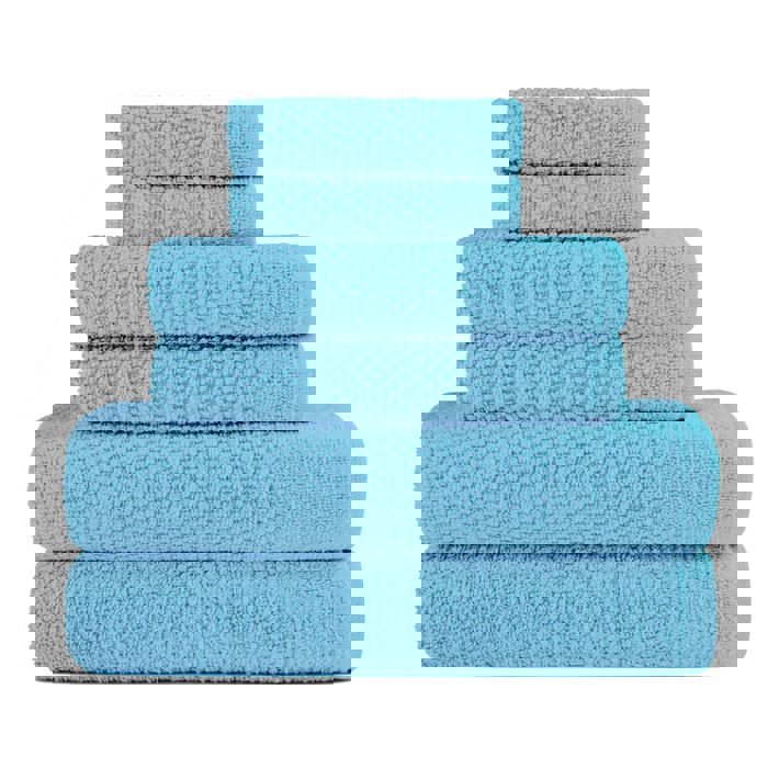 Dan River 6 Piece Popcorn Cotton Bath Towel Set