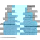 6-piece Aqua Dan River 6 Piece Popcorn Cotton Bath Towel Set