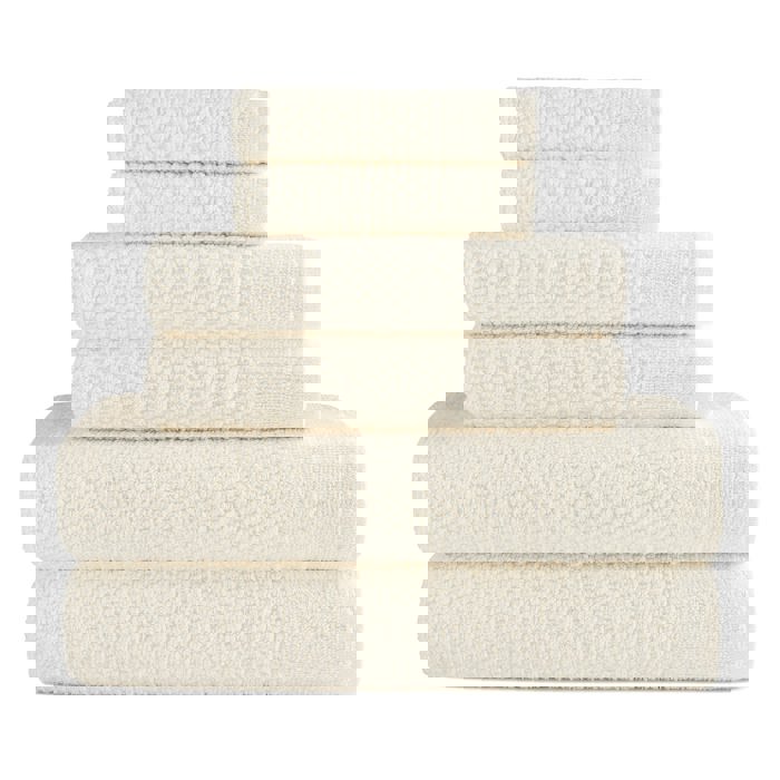 Dan River 6 Piece Popcorn Cotton Bath Towel Set