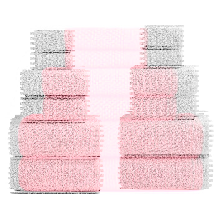 Dan River 6 Piece Popcorn Cotton Bath Towel Set