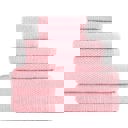 6-piece Rose Dan River 6 Piece Popcorn Cotton Bath Towel Set