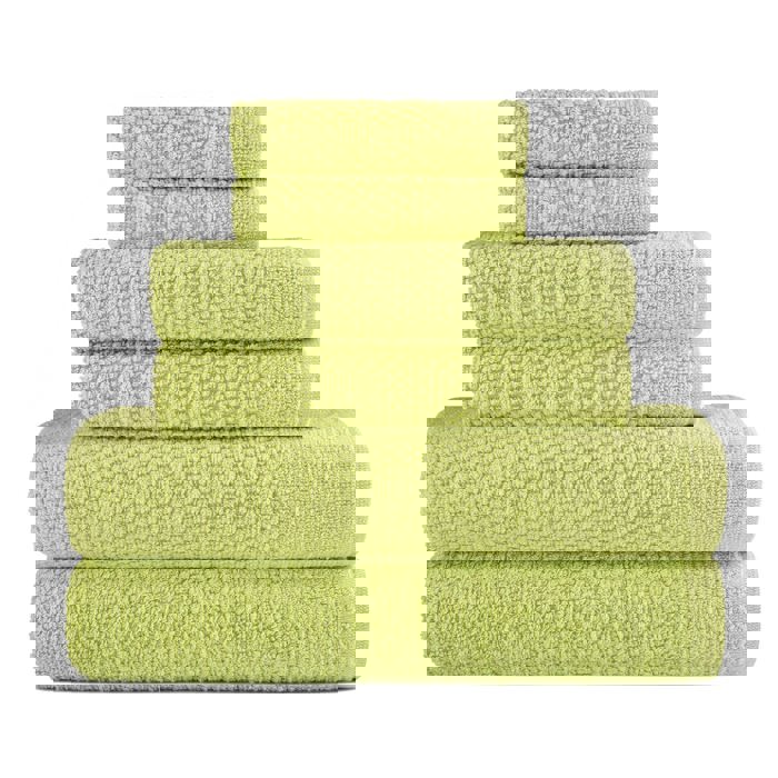 Dan River 6 Piece Popcorn Cotton Bath Towel Set