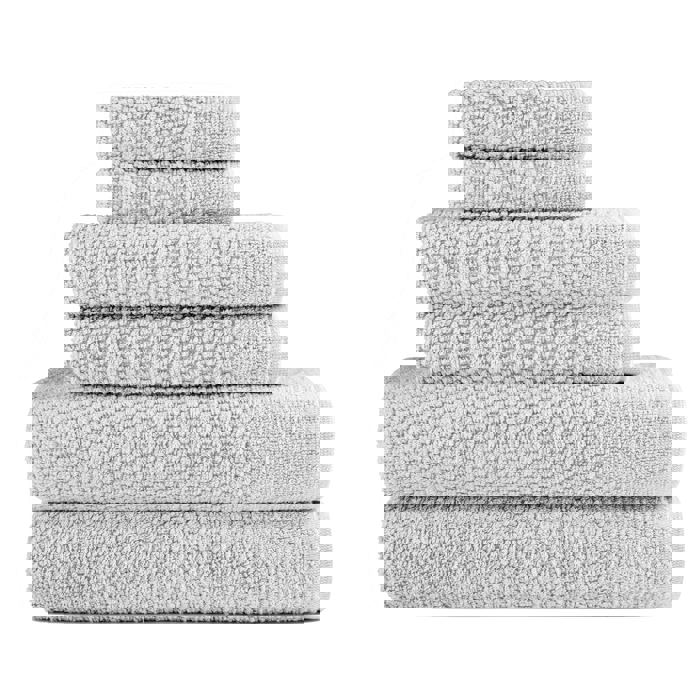 Dan River 6 Piece Popcorn Cotton Bath Towel Set