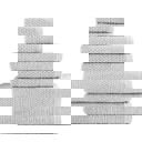 6-piece Stone Gray Dan River 6 Piece Popcorn Cotton Bath Towel Set