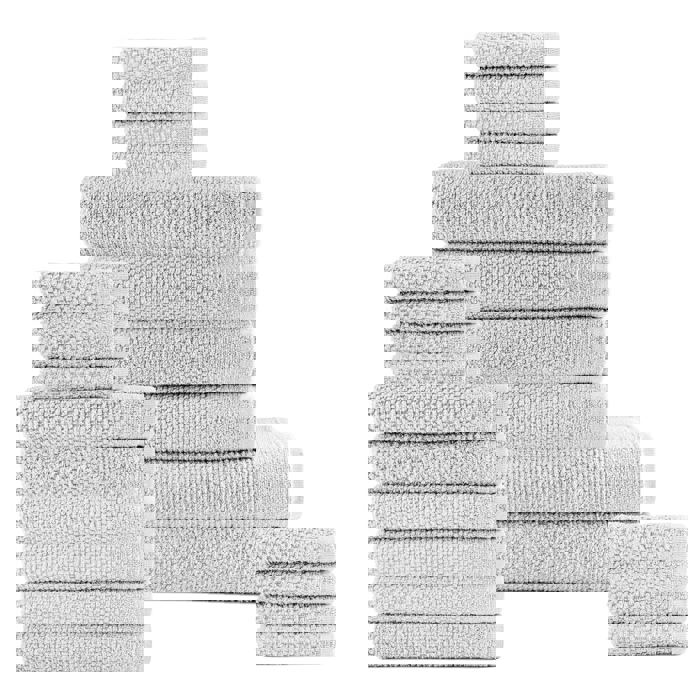 Dan River 24 Piece Popcorn Cotton Bath Towel Set