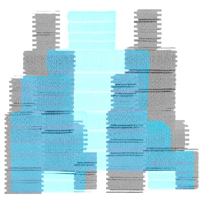 Dan River 24 Piece Popcorn Cotton Bath Towel Set