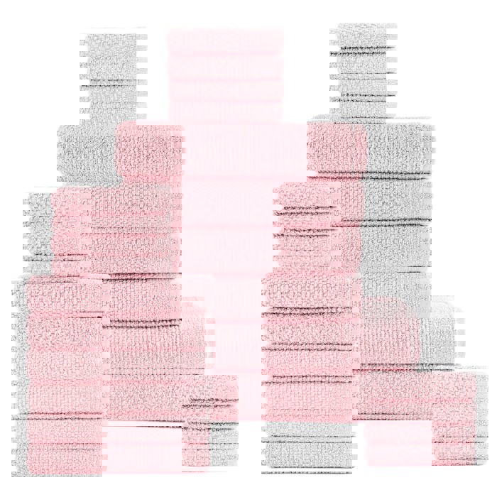 Dan River 24 Piece Popcorn Cotton Bath Towel Set