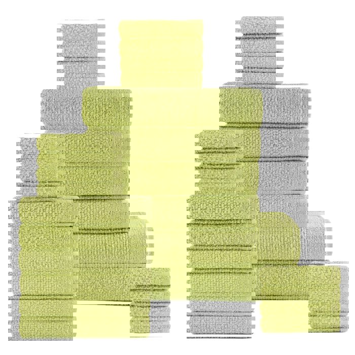 Dan River 24 Piece Popcorn Cotton Bath Towel Set