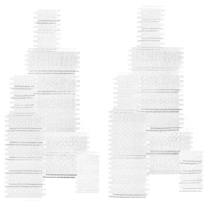 Dan River 24 Piece Popcorn Cotton Bath Towel Set