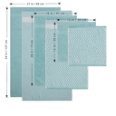 6-piece Aqua Kathy Ireland 6 Piece Chevron Jacquard Towel Set with LetsDry