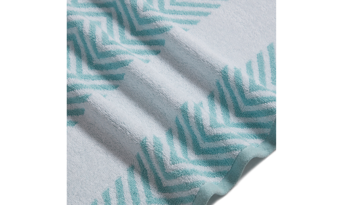 Kathy Ireland 6 Piece Chevron Jacquard Towel Set with LetsDry